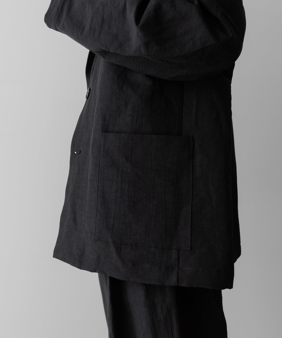 ssstein(シュタイン)のLI/NY POPLIN SINGLE BREASTED JACKET - BLACKの公式通販サイトsession福岡セレクトショップ