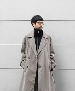 ssstein(シュタイン)のWINDPROOF NYLON DOUBLE BREASTED COAT - TAUPE 公式通販サイトsession福岡セレクトショップ