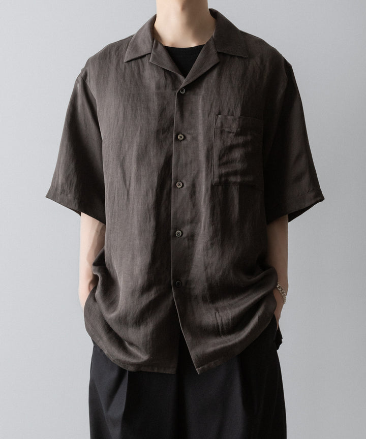 ssstein(シュタイン)のVIS/LI TWILL OVERSIZED OPEN COLLAR SS SHIRT - KHAKIの公式通販サイトsession福岡セレクトショップ