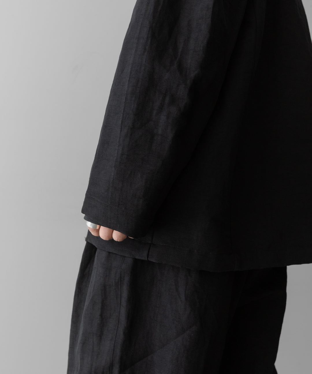 ssstein(シュタイン)のLI/NY POPLIN SINGLE BREASTED JACKET - BLACKの公式通販サイトsession福岡セレクトショップ