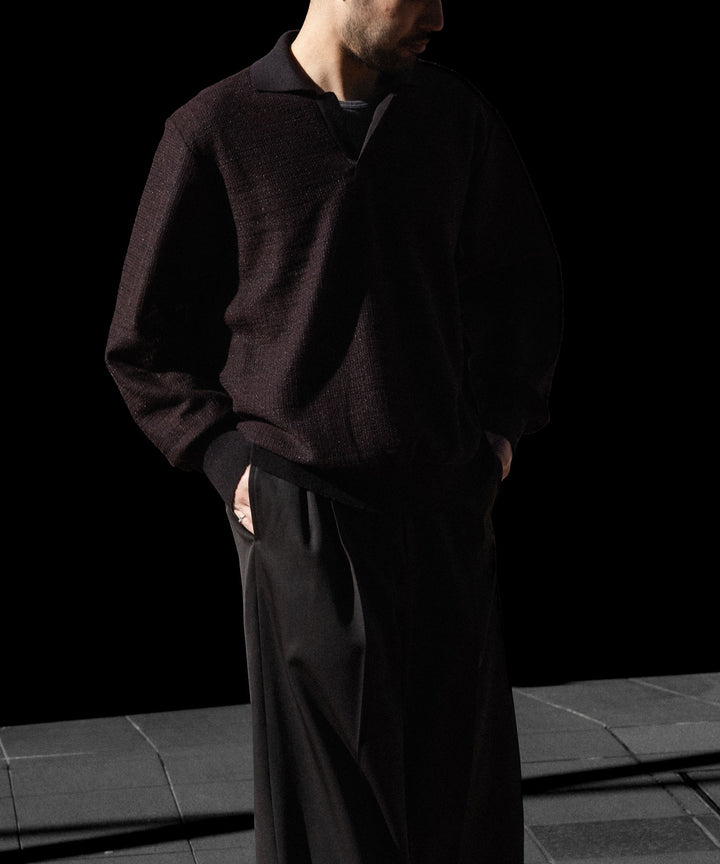 ssstein(シュタイン)のSLUB COTTON KNIT SKIPPER LS - DARK BROWNの公式通販サイトsession福岡セレクトショップ