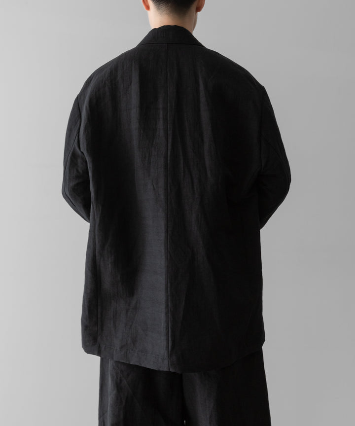ssstein(シュタイン)のLI/NY POPLIN SINGLE BREASTED JACKET - BLACKの公式通販サイトsession福岡セレクトショップ