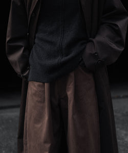 ssstein / シュタイン】BRUSHED CHINO ONE TUCK WIDE PANTS - BROWN