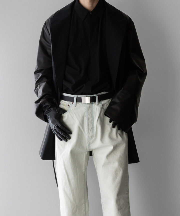 stein(シュタイン)の24SSコレクションLEATHER BELT ( PLAIN BUCKLE )のBLACK公式通販サイトsession福岡セレクトショップ