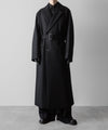【ssstein】OVERSIZED MAXI-LENGTH DOUBLE BREASTED COAT - BLACK