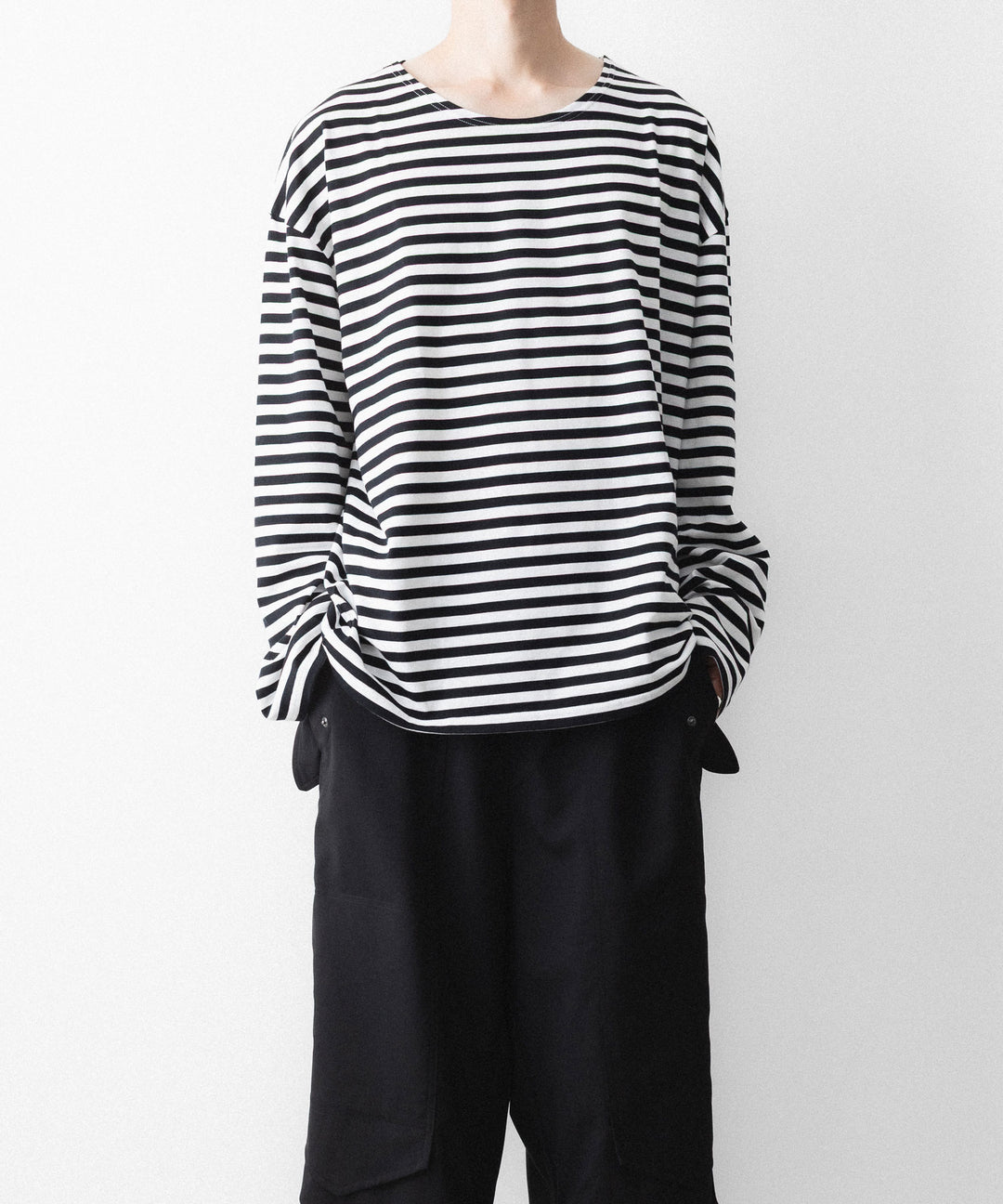 REVERBERATE リバーバレイトのBORDER LONG T SHIRTのBLACK 公式通販サイトsession福岡セレクトショップ