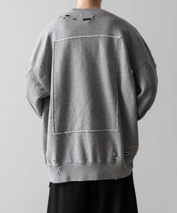 【ssstein】OVERSIZED REBUILD SWEAT LS - TOP GREY