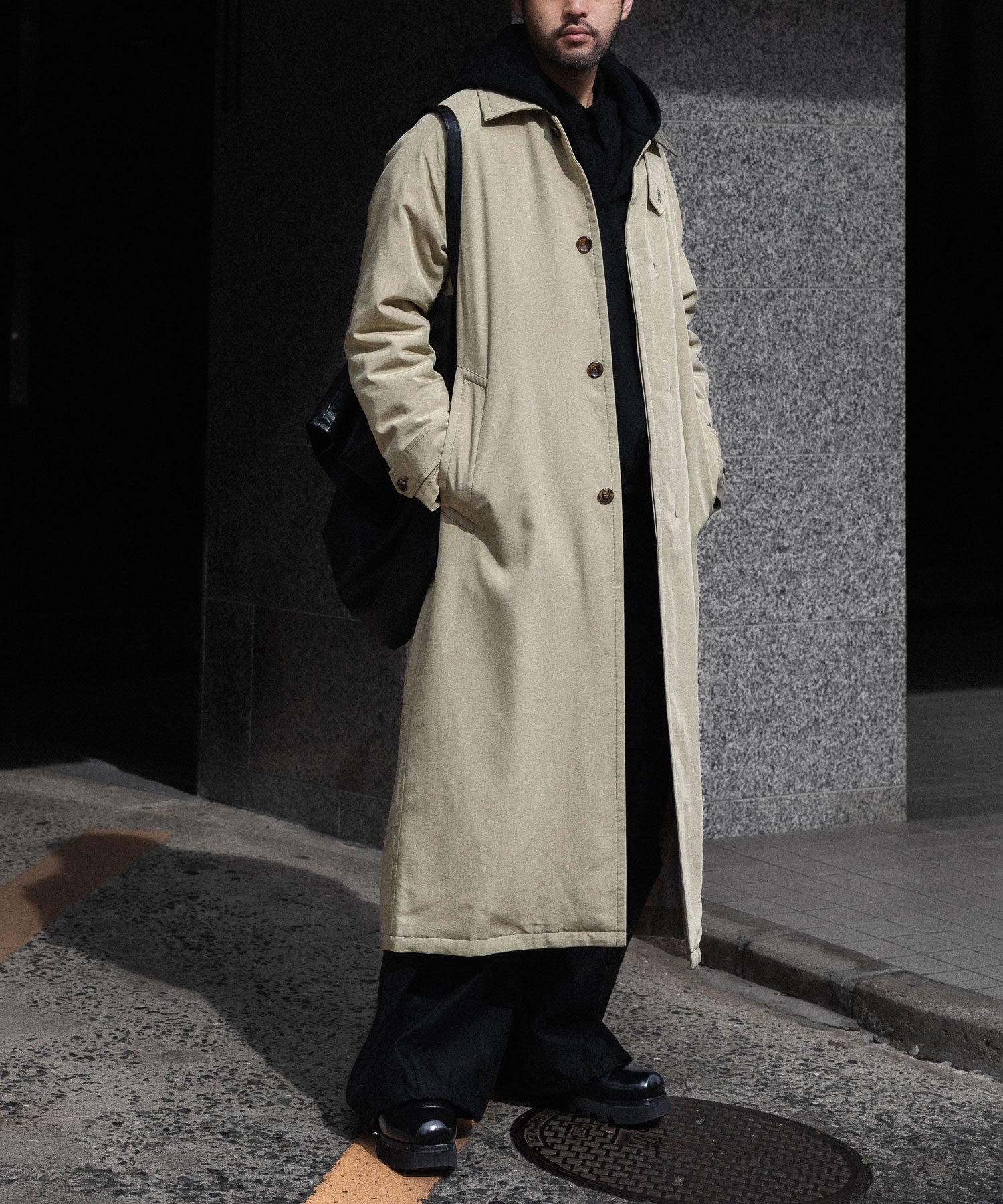 VEIN-ヴェインのFIBRIL POPLIN PADDING BALMACAAN COATのL.BEIGE公式通販サイトsession福岡セレクトショップ