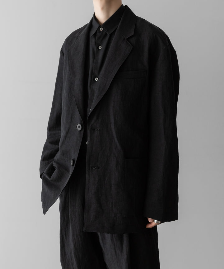 ssstein(シュタイン)のLI/NY POPLIN SINGLE BREASTED JACKET - BLACKの公式通販サイトsession福岡セレクトショップ