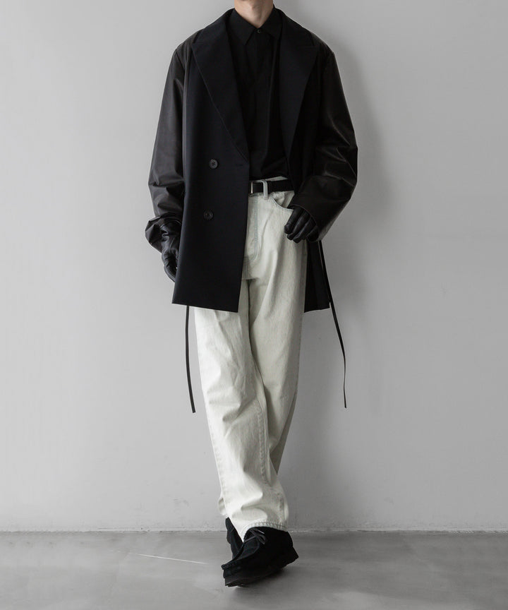 stein(シュタイン)の24SSコレクションCONTRUST PEAK LAPELS JACKETのBLACK sessionセッション福岡セレクトショップ 公式通販サイト
