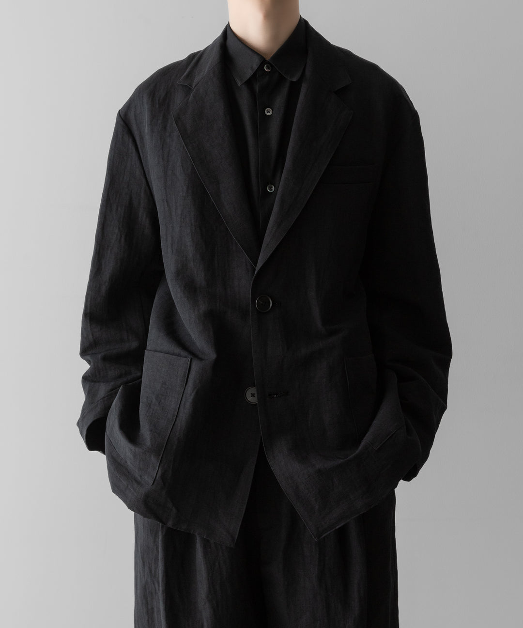 ssstein(シュタイン)のLI/NY POPLIN SINGLE BREASTED JACKET - BLACKの公式通販サイトsession福岡セレクトショップ