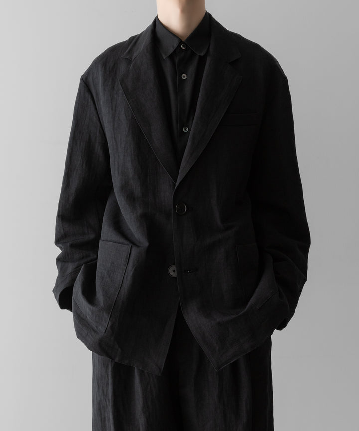 ssstein(シュタイン)のLI/NY POPLIN SINGLE BREASTED JACKET - BLACKの公式通販サイトsession福岡セレクトショップ