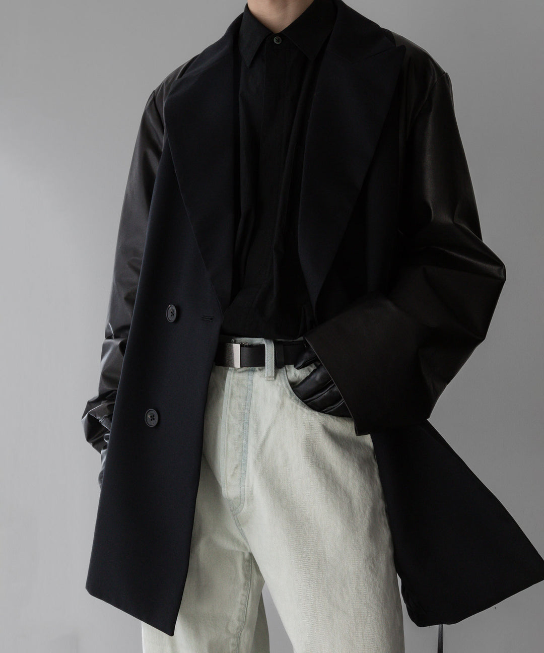 stein(シュタイン)の24SSコレクションCONTRUST PEAK LAPELS JACKETのBLACK sessionセッション福岡セレクトショップ 公式通販サイト