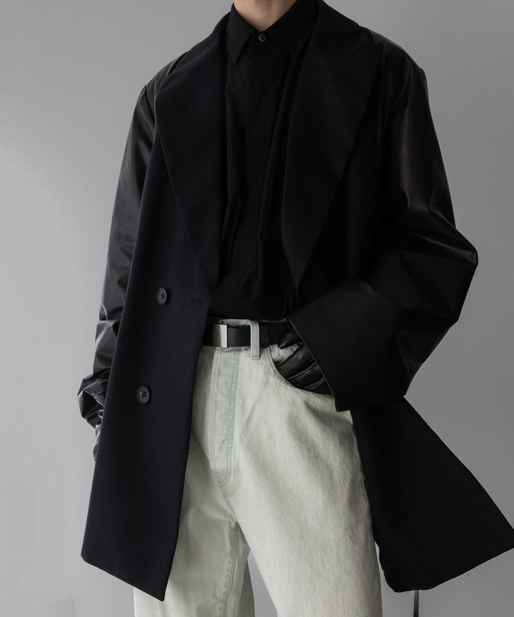stein(シュタイン)の24SSコレクションCONTRUST PEAK LAPELS JACKETのBLACK sessionセッション福岡セレクトショップ 公式通販サイト