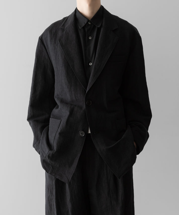 ssstein(シュタイン)のLI/NY POPLIN SINGLE BREASTED JACKET - BLACKの公式通販サイトsession福岡セレクトショップ