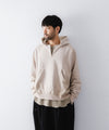 【concause】 FRONT ZIP AFTER HOODIE - BEIGE