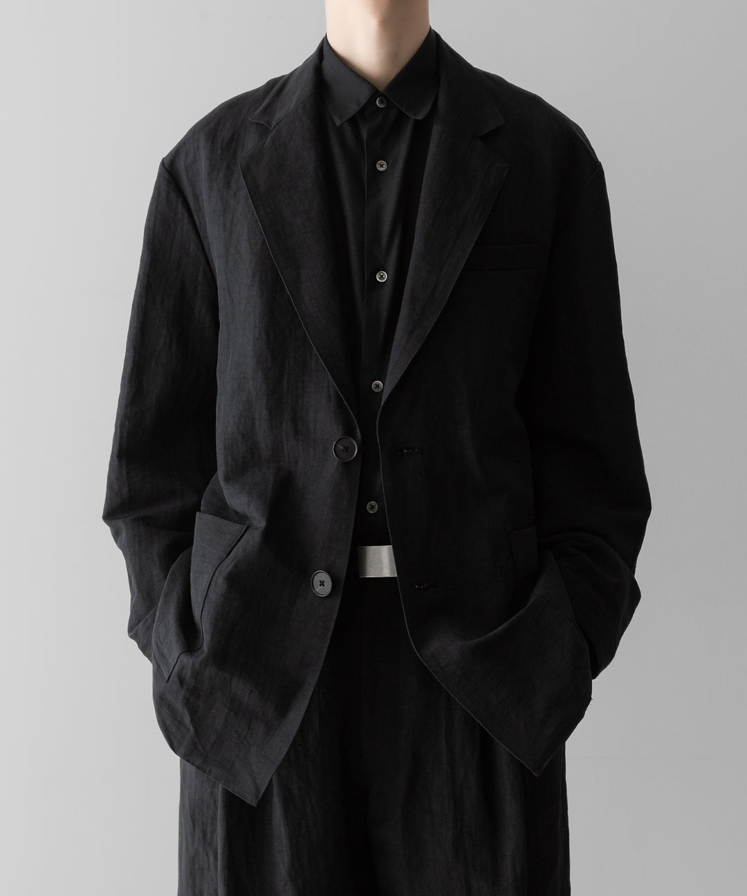 ssstein(シュタイン)のLI/NY POPLIN SINGLE BREASTED JACKET - BLACKの公式通販サイトsession福岡セレクトショップ