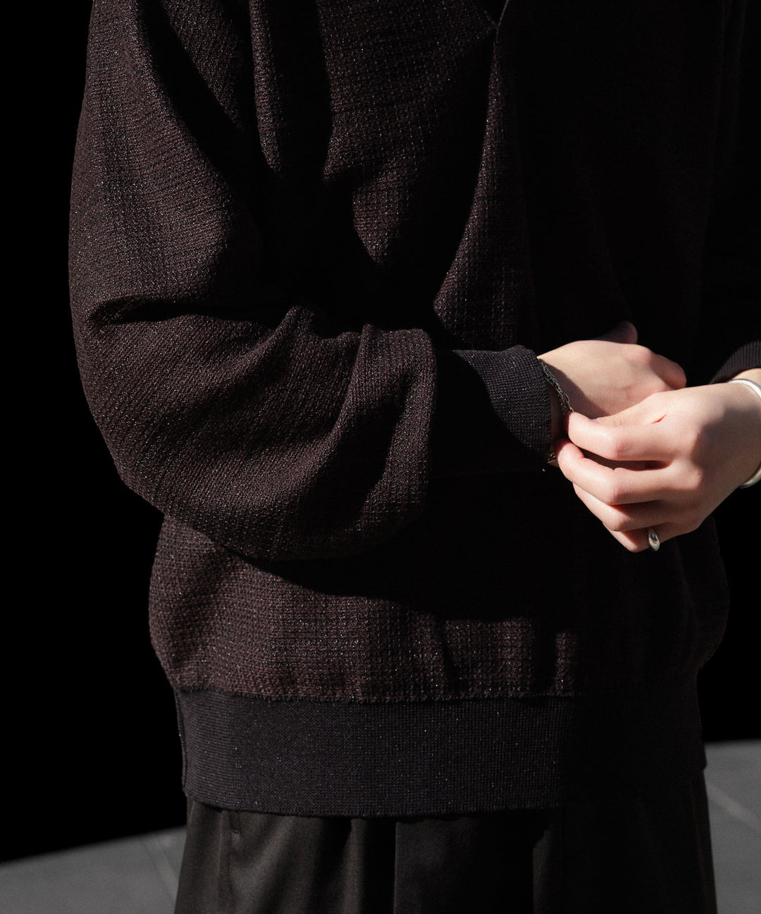 ssstein(シュタイン)のSLUB COTTON KNIT SKIPPER LS - DARK BROWNの公式通販サイトsession福岡セレクトショップ