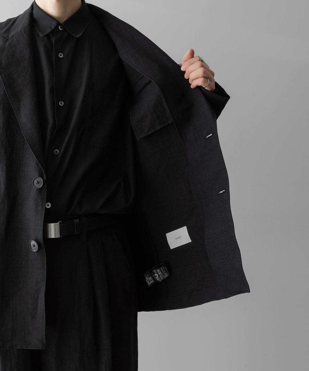 ssstein(シュタイン)のLI/NY POPLIN SINGLE BREASTED JACKET - BLACKの公式通販サイトsession福岡セレクトショップ