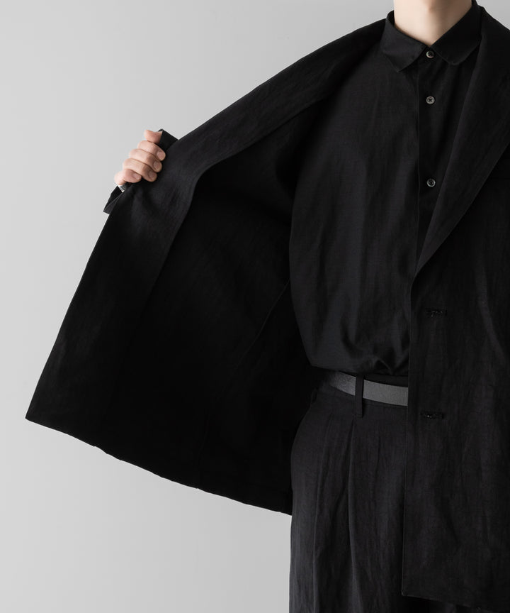 ssstein(シュタイン)のLI/NY POPLIN SINGLE BREASTED JACKET - BLACKの公式通販サイトsession福岡セレクトショップ
