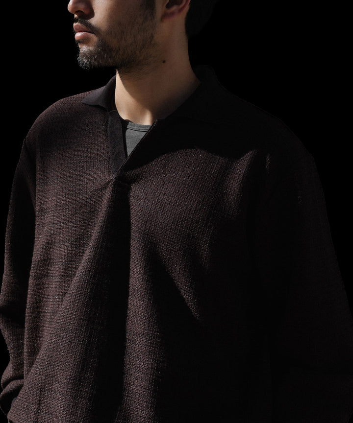ssstein(シュタイン)のSLUB COTTON KNIT SKIPPER LS - DARK BROWNの公式通販サイトsession福岡セレクトショップ