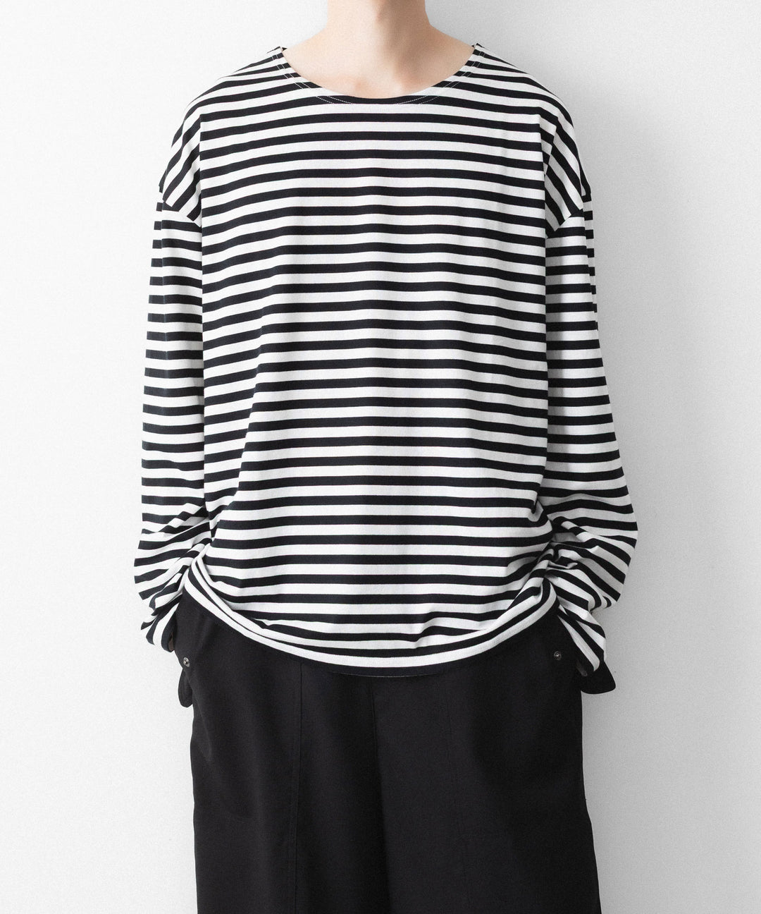 REVERBERATE リバーバレイトのBORDER LONG T SHIRTのBLACK 公式通販サイトsession福岡セレクトショップ