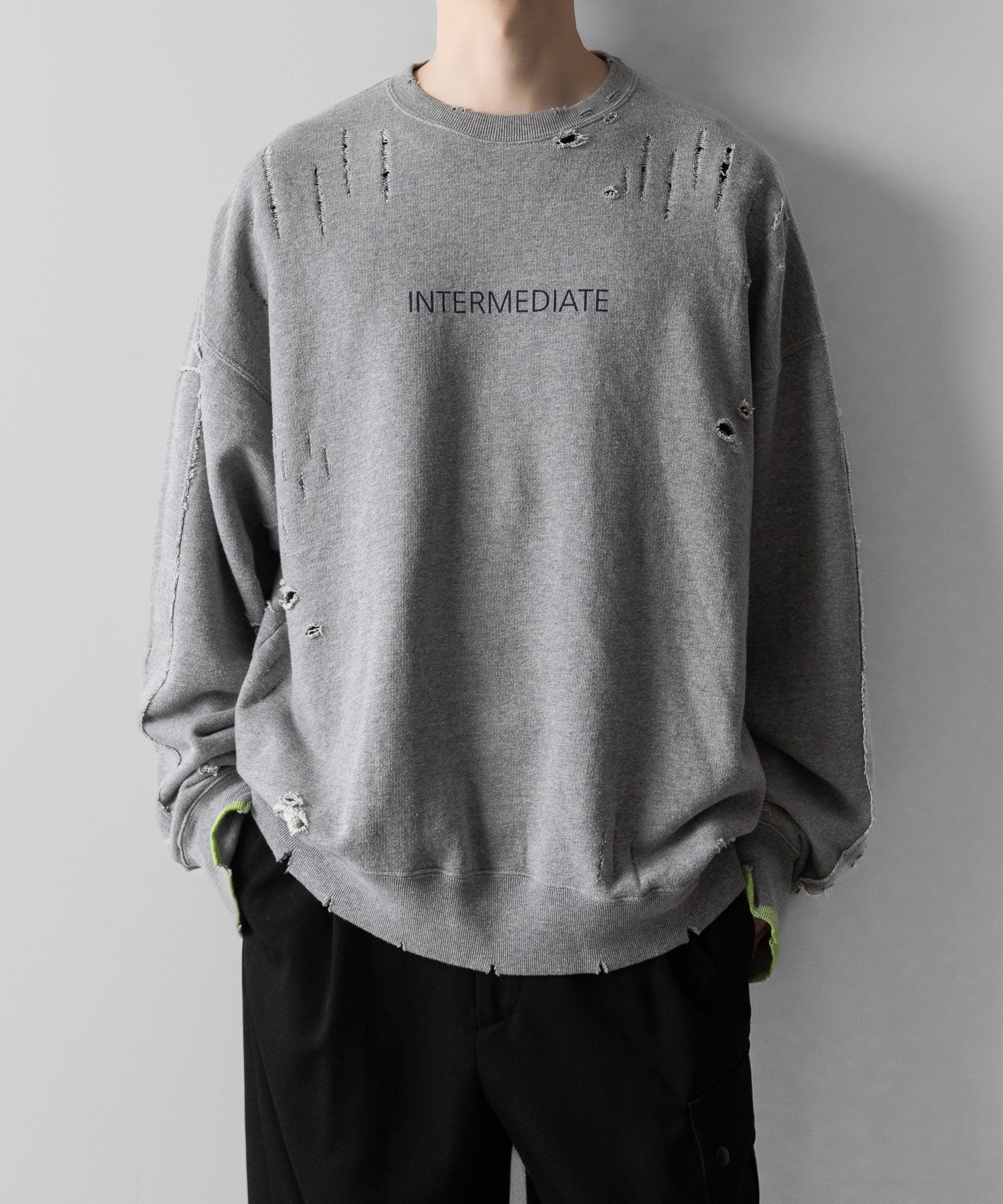 ssstein(シュタイン)のOVERSIZED REBUILD SWEAT LS - TOP GREYの公式通販サイトsession福岡セレクトショップ