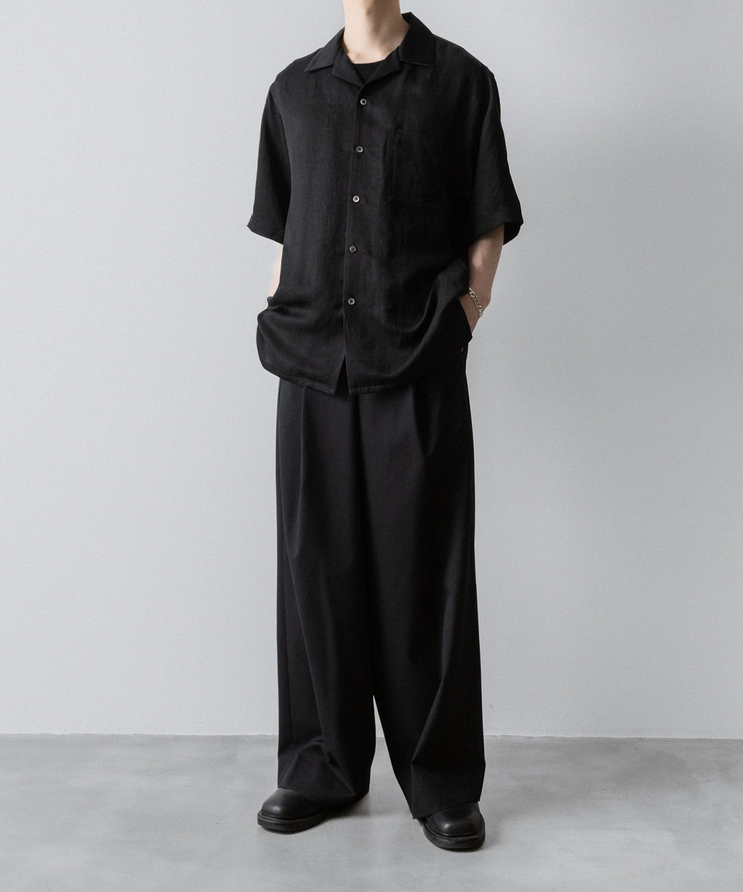 ssstein(シュタイン)のVIS/LI TWILL OVERSIZED OPEN COLLAR SS SHIRT - KHAKIの公式通販サイトsession福岡セレクトショップ