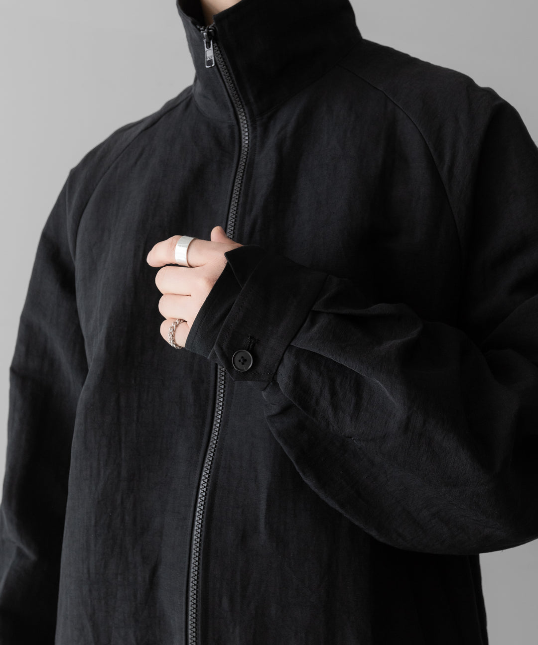 ssstein(シュタイン)のLI/NY POPLIN ZIP UP JACKET - BLACKの公式通販サイトsession福岡セレクトショップ