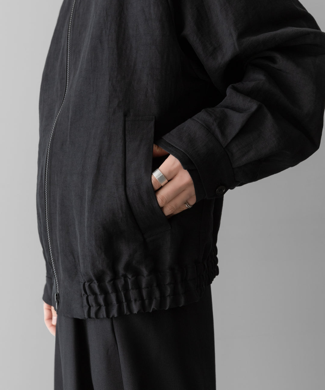 ssstein(シュタイン)のLI/NY POPLIN ZIP UP JACKET - BLACKの公式通販サイトsession福岡セレクトショップ