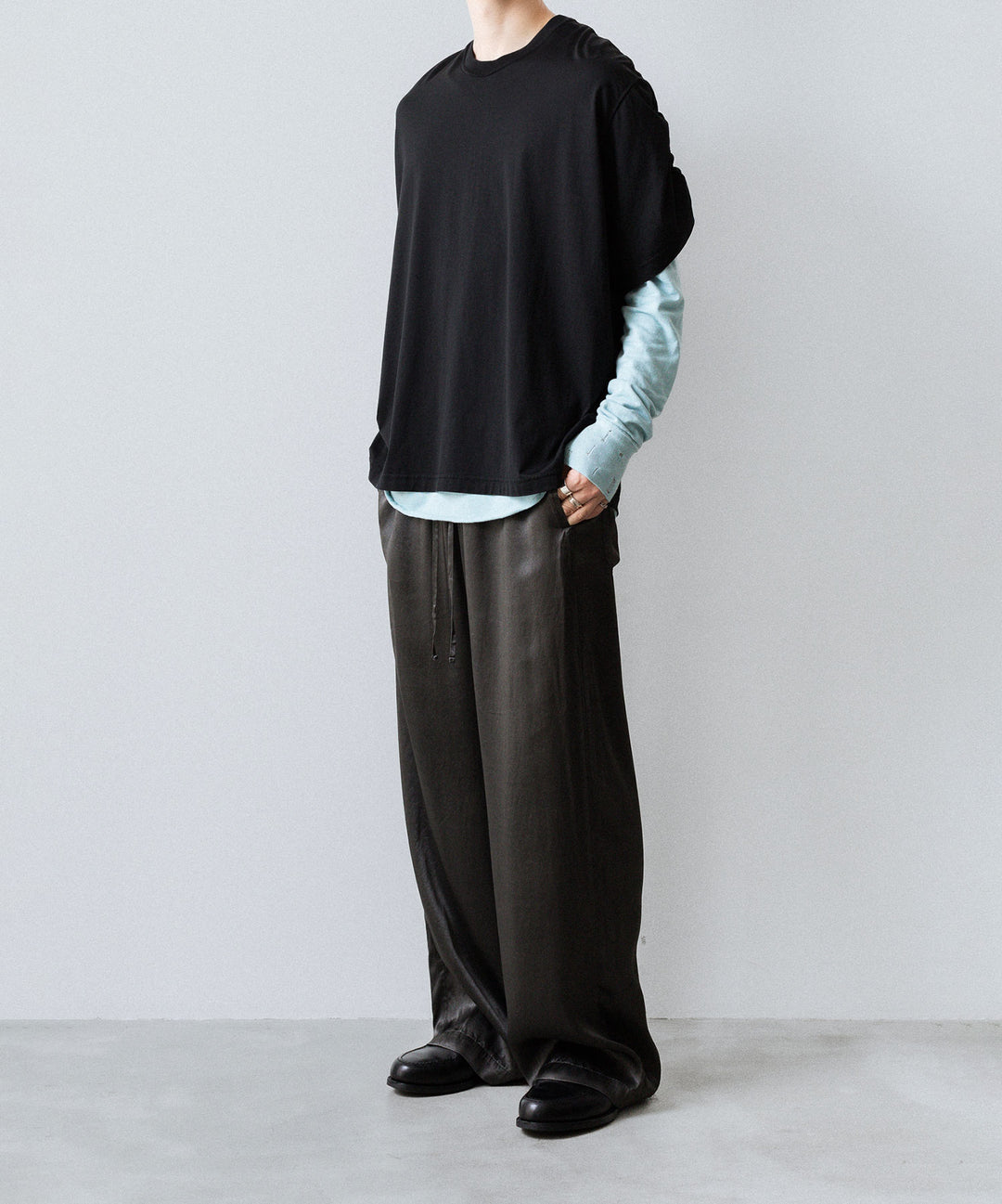 VEIN ヴェイン 100/3 SUEDE JERSEY VESSEL S/S TEEのBLACK公式通販サイトsession福岡セレクトショップ