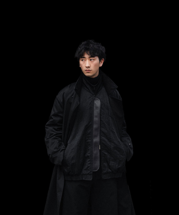 ssstein(シュタイン)のCOTTON SATIN OVERSIZED DOUBLE BREASTED COAT - BLACKの公式通販サイトsession福岡セレクトショップ
