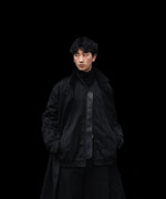 画像をギャラリービューアに読み込む, ssstein(シュタイン)のCOTTON SATIN OVERSIZED DOUBLE BREASTED COAT - BLACKの公式通販サイトsession福岡セレクトショップ
