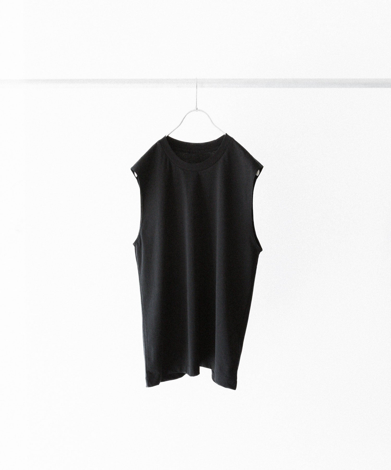 KANEMASA PHIL.】36G HIGH TWIST SLEEVELESS TEE - BLACK | 公式通販