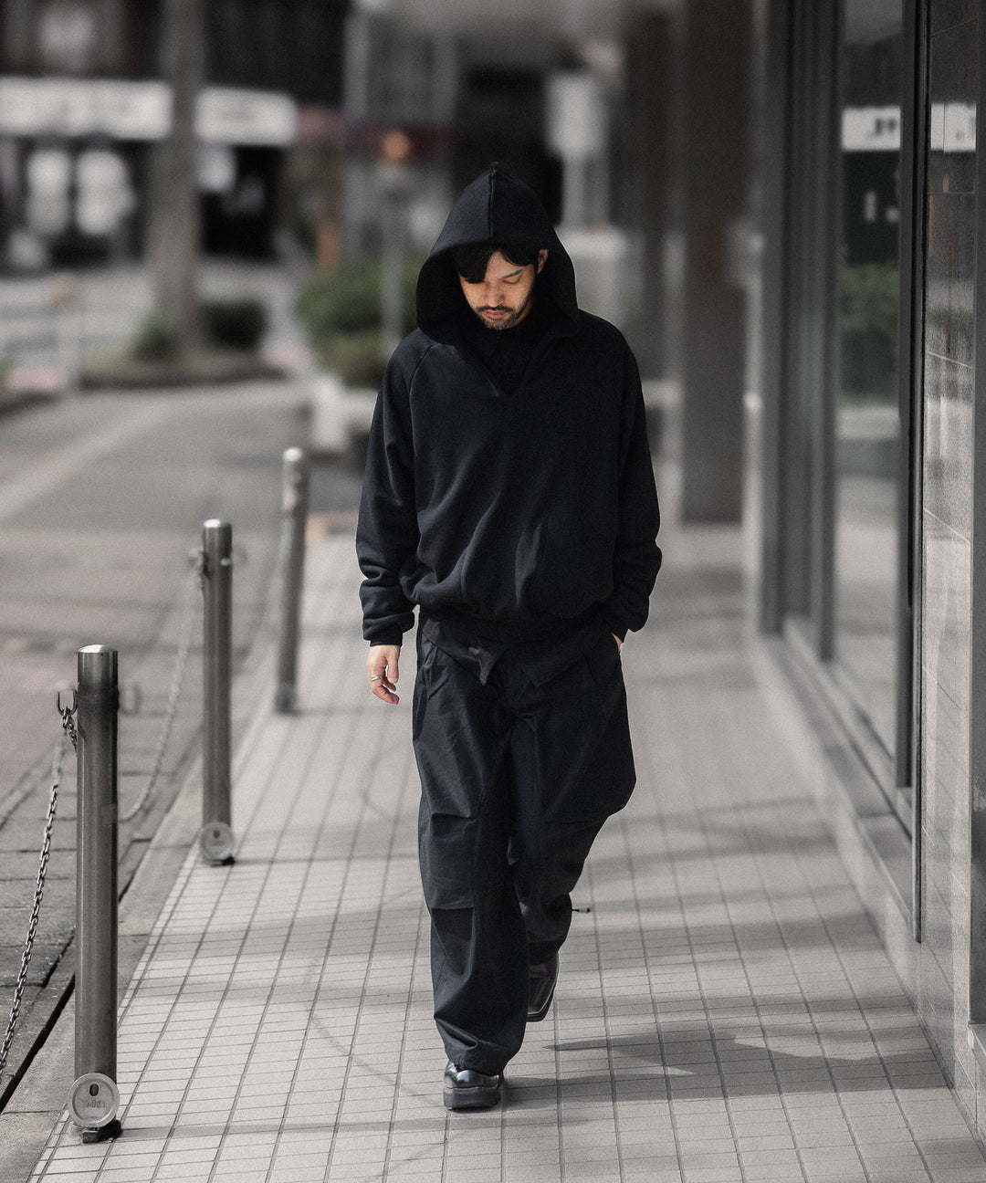 VEIN-ヴェインのCOTTON MOLESKIN 3D FILED TROUSERS のBLACK公式通販サイト　session福岡セレクトショップ