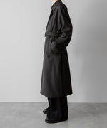 画像をギャラリービューアに読み込む, ssstein(シュタイン)の24AWコレクション DOUBLE LAPELED DOUBLE BREASTED COAT - GREY KHAKI × BLACK 公式通販サイトsession福岡セレクトショップ
