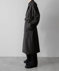 ssstein(シュタイン)の24AWコレクション DOUBLE LAPELED DOUBLE BREASTED COAT - GREY KHAKI × BLACK 公式通販サイトsession福岡セレクトショップ