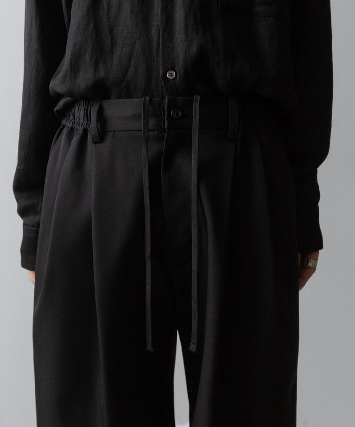 ssstein(シュタイン)の WIDE EASY SHORT TROUSERS(2/90 WOOL GABARDINE) - BLACKの公式通販サイトsession福岡セレクトショップ