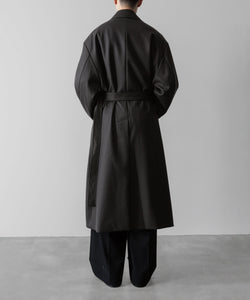 ssstein(シュタイン)の24AWコレクション DOUBLE LAPELED DOUBLE BREASTED COAT - GREY KHAKI × BLACK 公式通販サイトsession福岡セレクトショップ