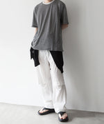 画像をギャラリービューアに読み込む, 【ssstein】STRIPED WOOL OVERSIZED SHORT SLEEVE TEE - OFF
