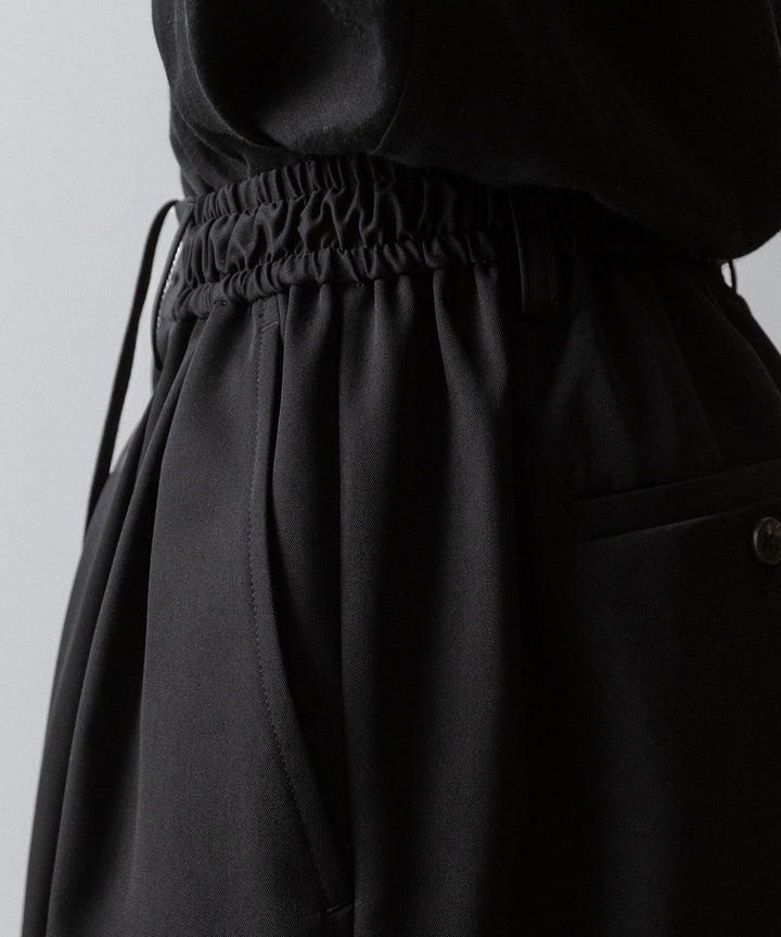 ssstein(シュタイン)の WIDE EASY SHORT TROUSERS(2/90 WOOL GABARDINE) - BLACKの公式通販サイトsession福岡セレクトショップ