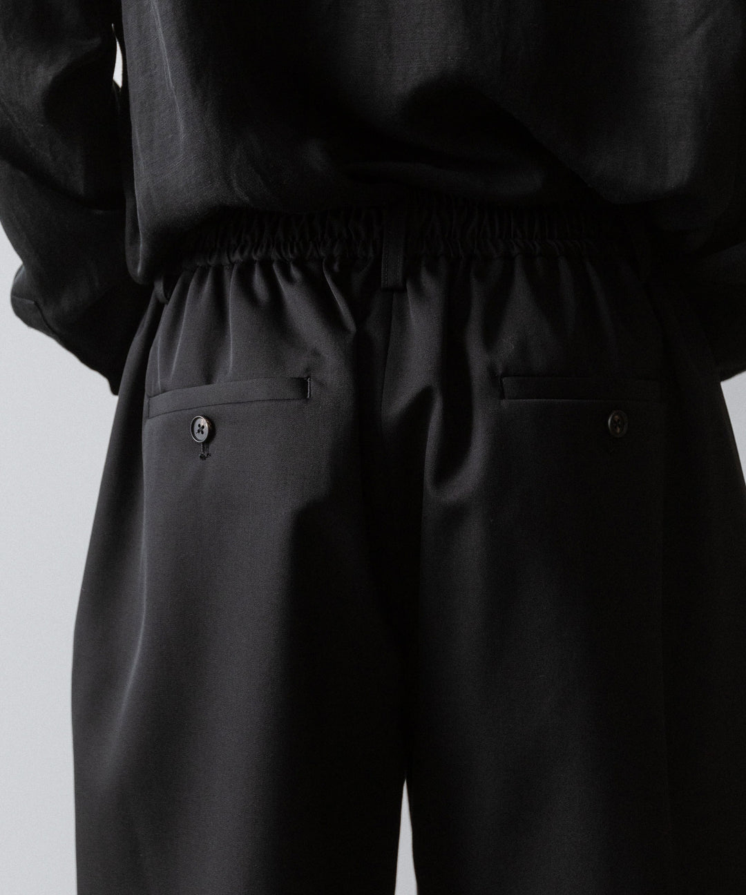 ssstein(シュタイン)の WIDE EASY SHORT TROUSERS(2/90 WOOL GABARDINE) - BLACKの公式通販サイトsession福岡セレクトショップ