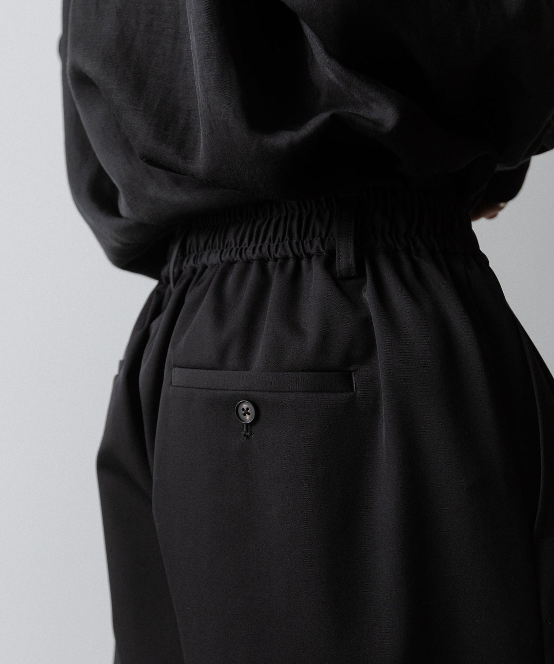 ssstein(シュタイン)の WIDE EASY SHORT TROUSERS(2/90 WOOL GABARDINE) - BLACKの公式通販サイトsession福岡セレクトショップ