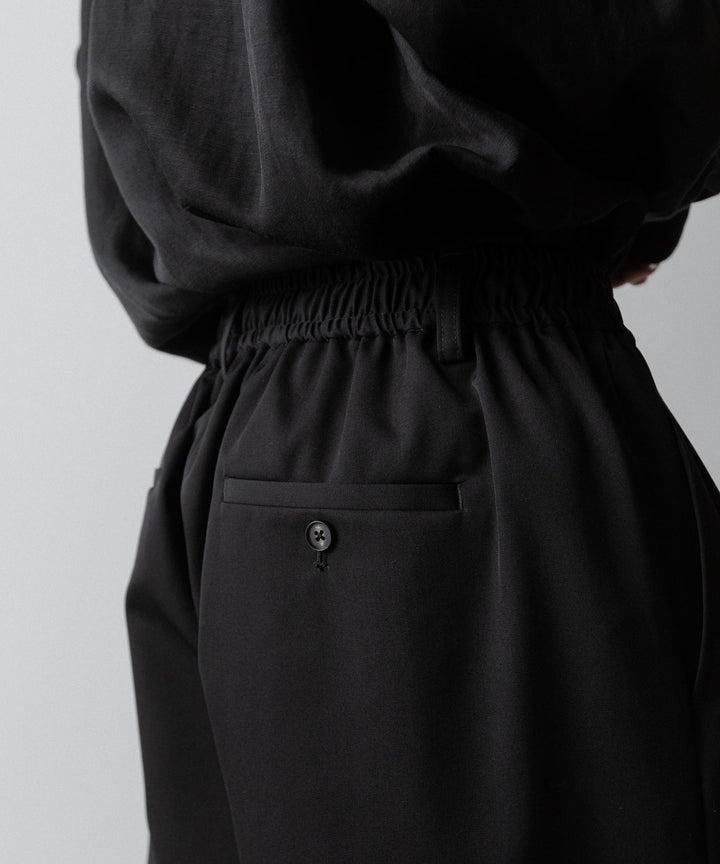 ssstein(シュタイン)の WIDE EASY SHORT TROUSERS(2/90 WOOL GABARDINE) - BLACKの公式通販サイトsession福岡セレクトショップ