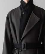 画像をギャラリービューアに読み込む, ssstein(シュタイン)の24AWコレクション DOUBLE LAPELED DOUBLE BREASTED COAT - GREY KHAKI × BLACK 公式通販サイトsession福岡セレクトショップ
