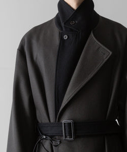 ssstein(シュタイン)の24AWコレクション DOUBLE LAPELED DOUBLE BREASTED COAT - GREY KHAKI × BLACK 公式通販サイトsession福岡セレクトショップ