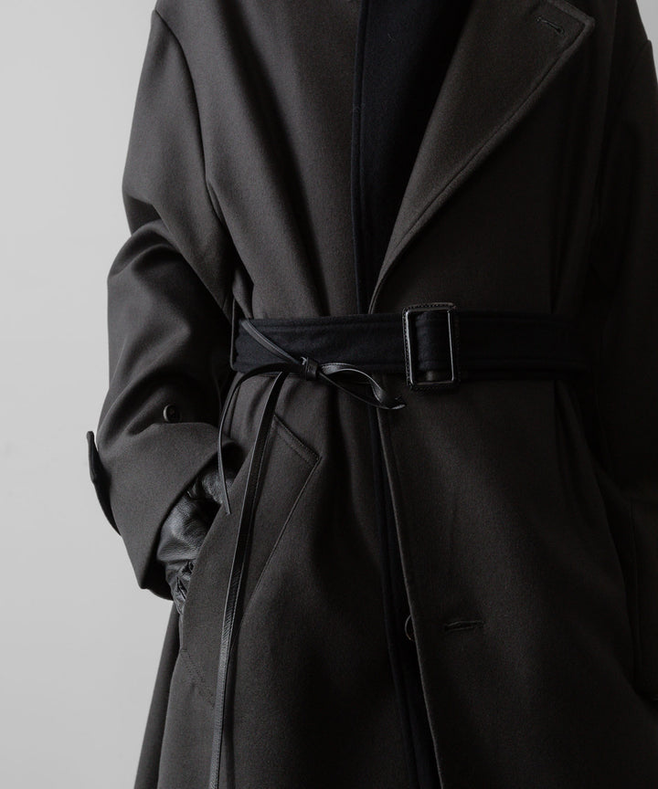 ssstein(シュタイン)の24AWコレクション DOUBLE LAPELED DOUBLE BREASTED COAT - GREY KHAKI × BLACK 公式通販サイトsession福岡セレクトショップ