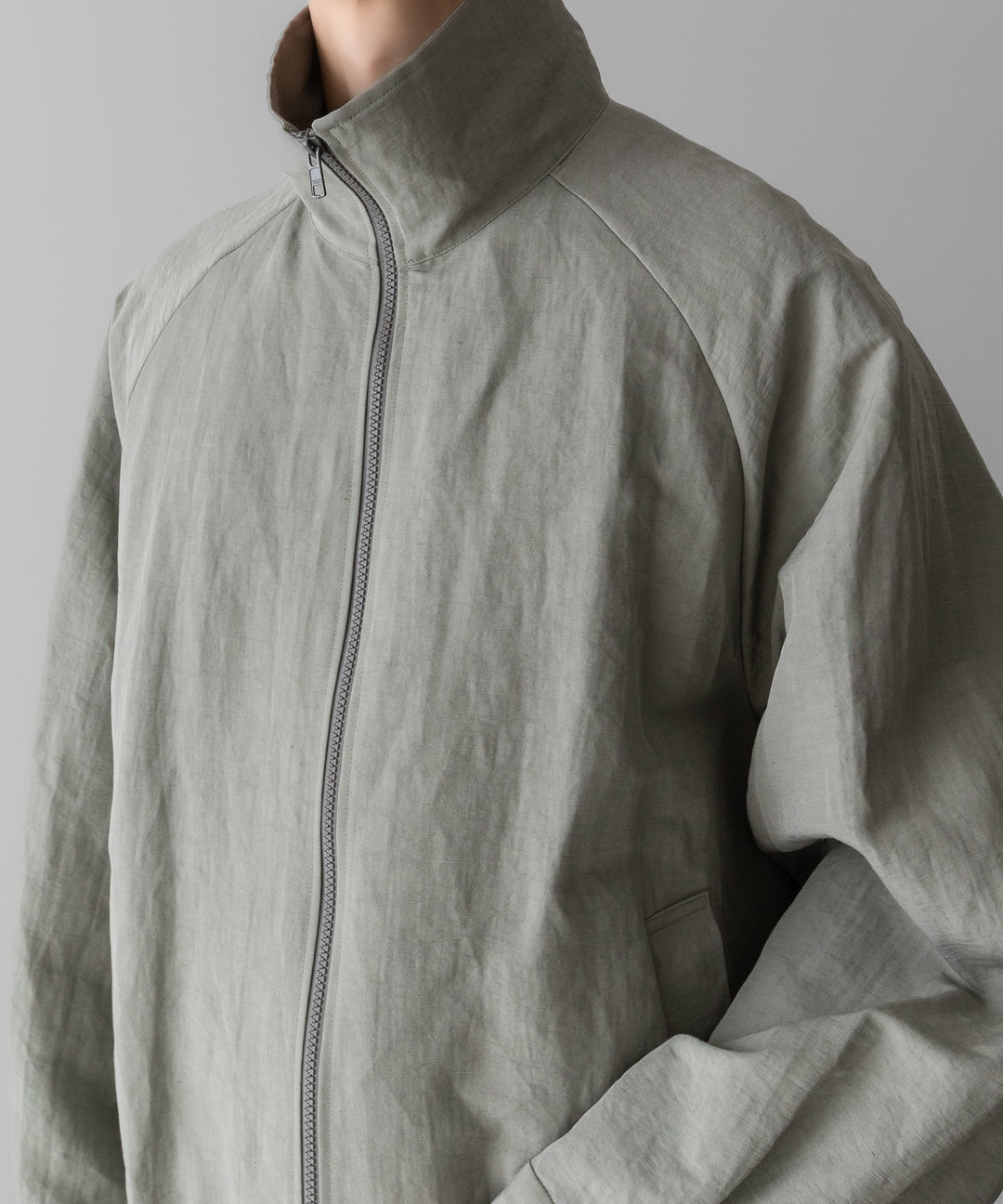 ssstein(シュタイン)のLI/NY POPLIN ZIP UP JACKET - BEIGE GREYの公式通販サイトsession福岡セレクトショップ