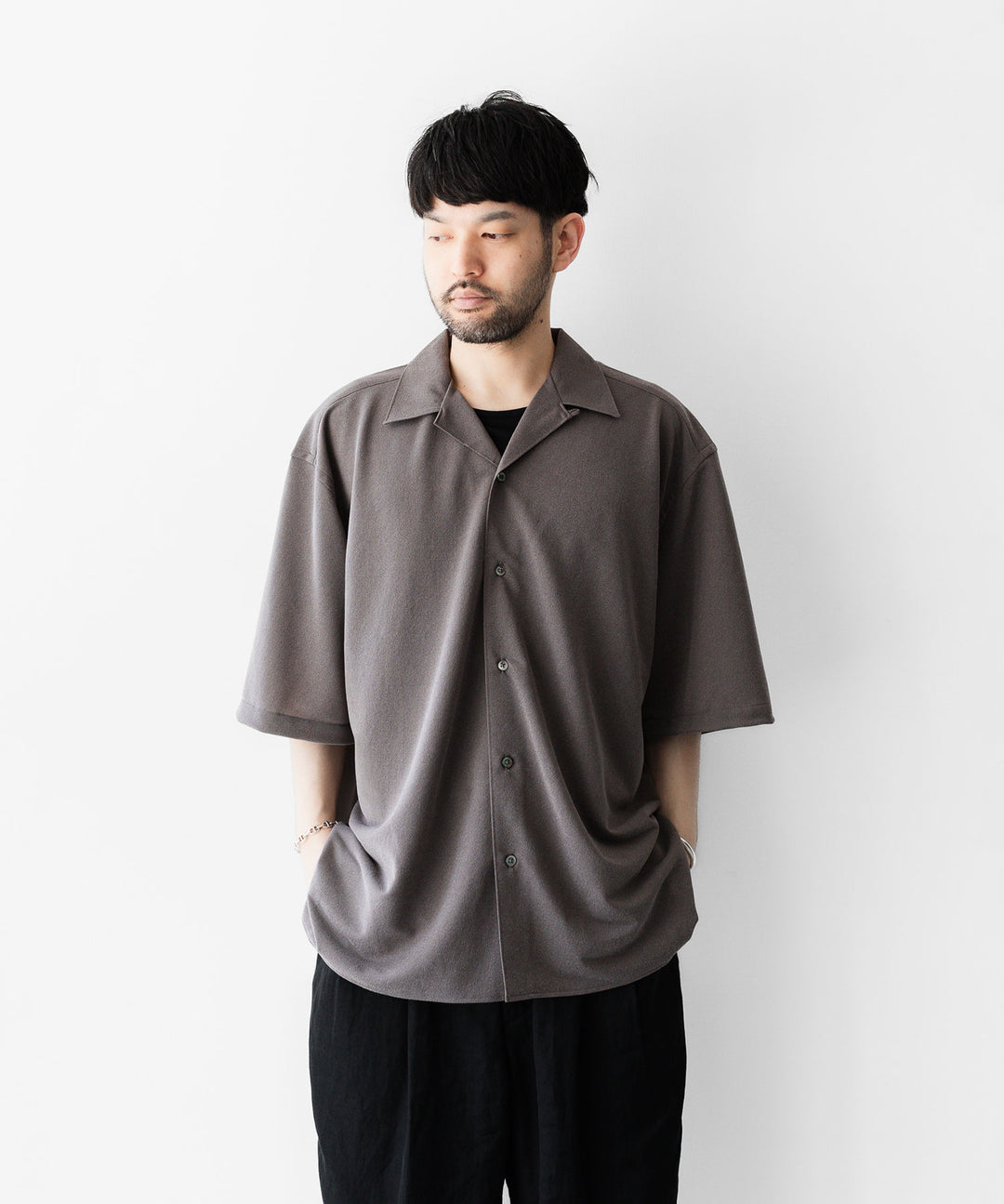 KANEMASA PHIL. カネマサフィルの36G CUPRO ETHER SHIRTのCHARCOALの公式通販サイトsession福岡セレクトショップ