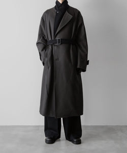 ssstein(シュタイン)の24AWコレクション DOUBLE LAPELED DOUBLE BREASTED COAT - GREY KHAKI × BLACK 公式通販サイトsession福岡セレクトショップ